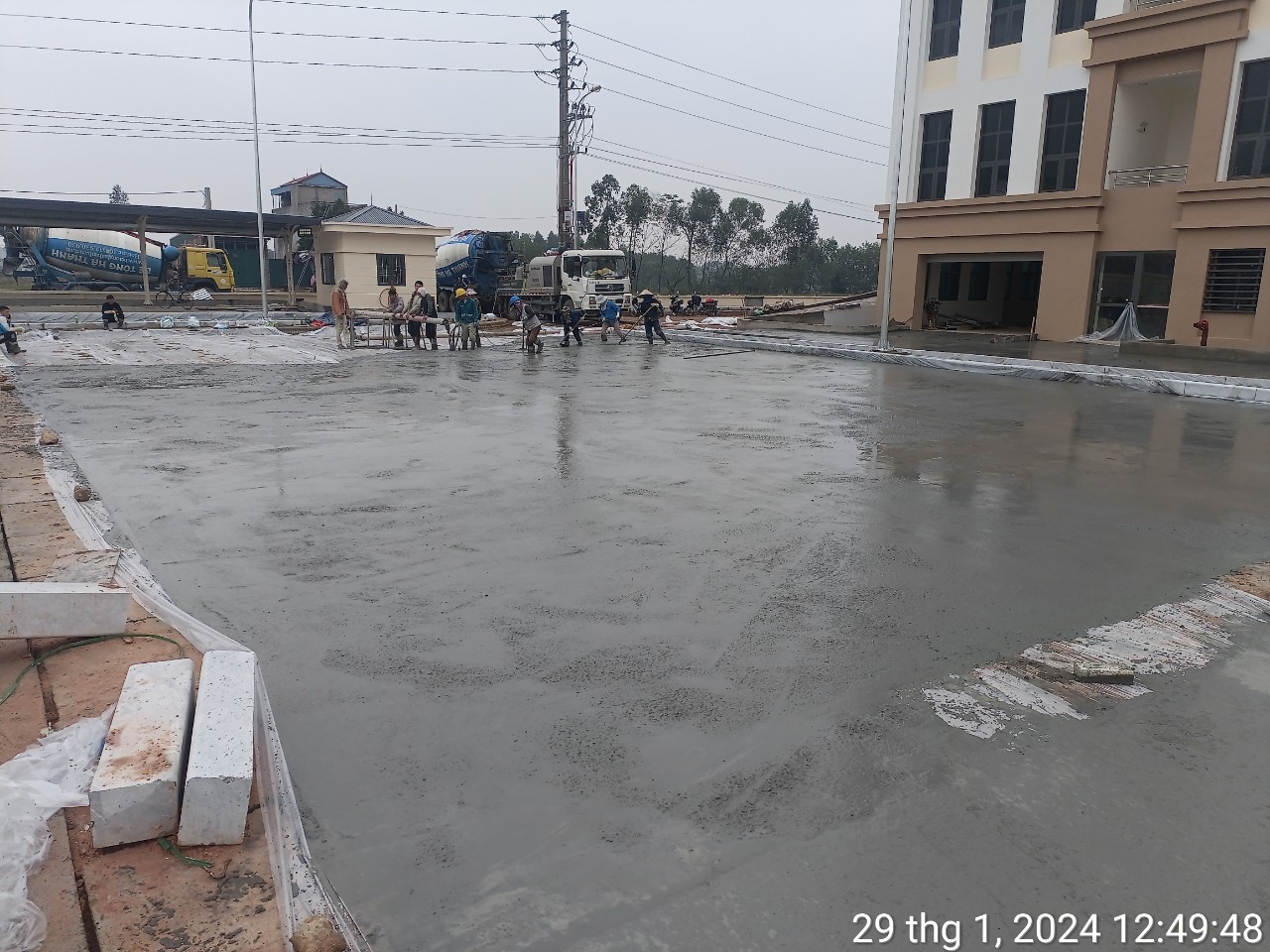 Thi công sân đường chi cục thuế Phúc Yên